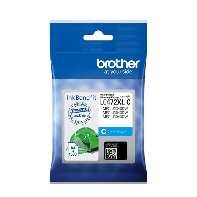 Brother LC472XLC Cyan Mavi 1.500 Sayfa Kartuş MFC-J2340/J3540/J3940