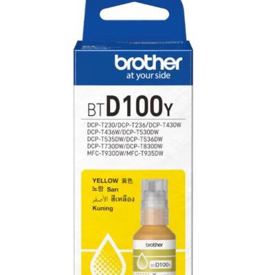 Brother BTD100Y Yellow Sarı 5.000 Sayfa Şişe Mürekkep DCP-T430/T530/T730/T830 MFC-T930/T935