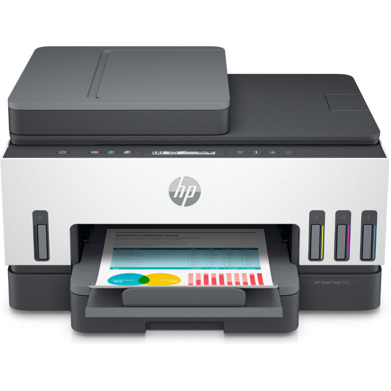 HP SMART TANK 750 6UU47A YAZICI + TARAYICI + FOTOKOPİ + WI-FI + ADF ÇOK FONKSİYONLU TANKLI YAZICI