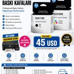 HP 6ZA17AE SİYAH 6ZA18AE RENKLİ 2 Lİ BASKI KAFASI  515/530/615