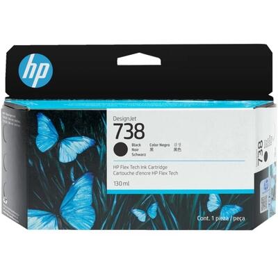 HP 738 Black Siyah 130ML Plotter Kartuşu 498N4A