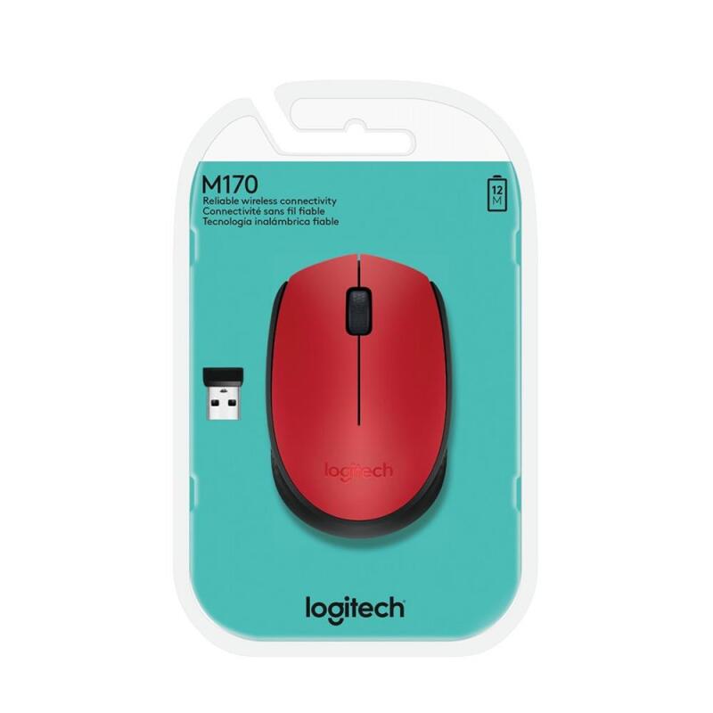 LOGITECH M171 USB ALICILI KABLOSUZ KOMPAKT MOUSE-KIRMIZI 910-004641