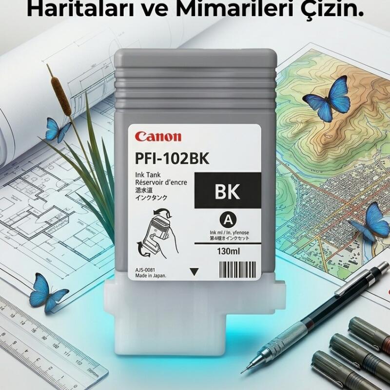 Canon Pfı-102Bk-0895B001 Siyah Orijinal Kartuş  iPF510