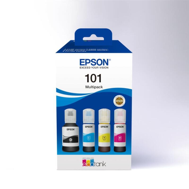 Epson 101 Cyan/Magenta/Yellow/Black Mavi/Kırmızı/Sarı/Siyah T03V6 4lü Multipack Kartuş L4150