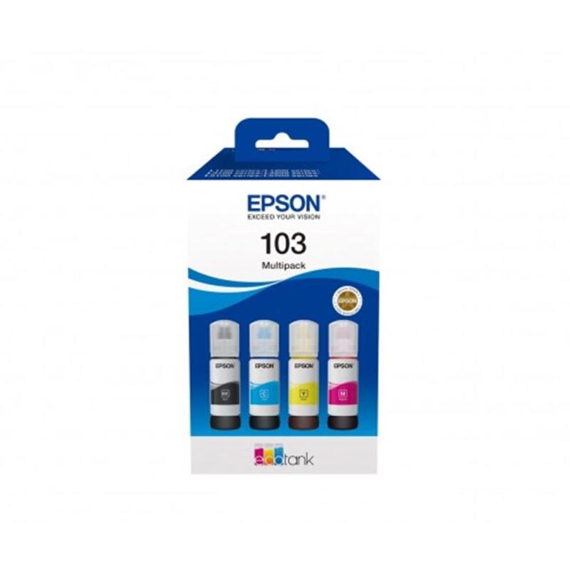 Epson 103 Cyan/Magenta/Yellow/Black Mavi/Kırmızı/Sarı/Siyah T00S6 4lü Multipack Kartuş L3251 L3250
