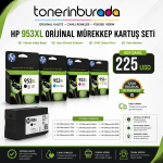 HP L0S70AE + F6U16AE + F6U17AE + F6U18AE 953XL Kartuş Seti 7720
