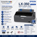 Epson LX-350 Nokta Vuruşlu Yazıcı 9 İğne 80 Sütun 390 Karakter/sn