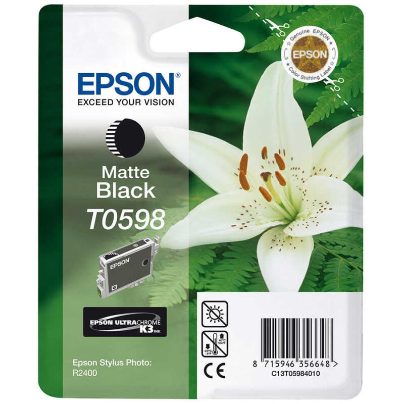 Epson T0598-C13T05984020 Mat Siyah Orijinal Kartuş R2000