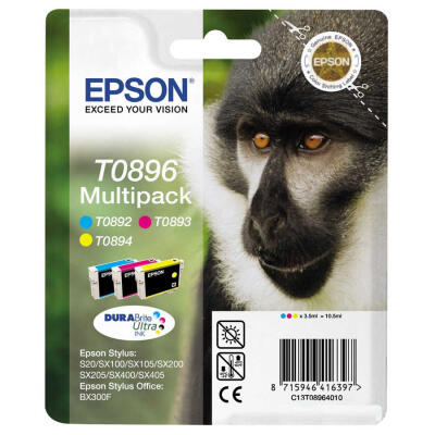 Epson T0896-C13T08964020 Renkli Orijinal Kartuş Avantaj Paketi