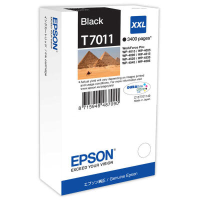 Epson T7011Xxl-C13T70114010 Siyah Orijinal Kartuş