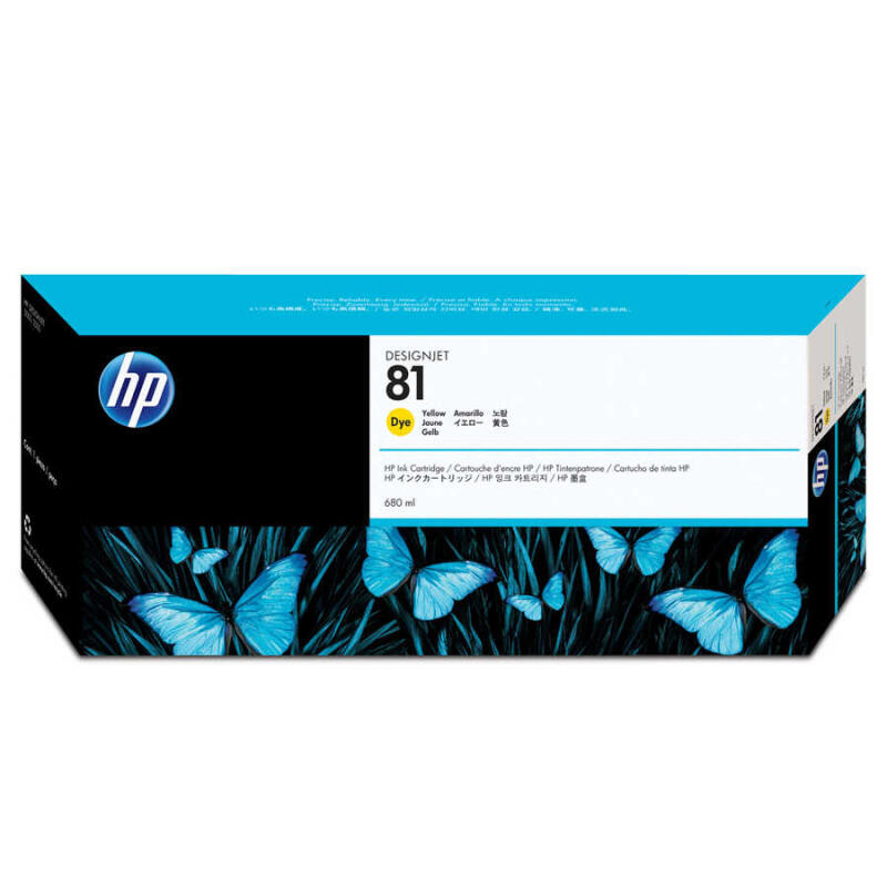 Hp 81-C4933A Sarı Orijinal Kartuş