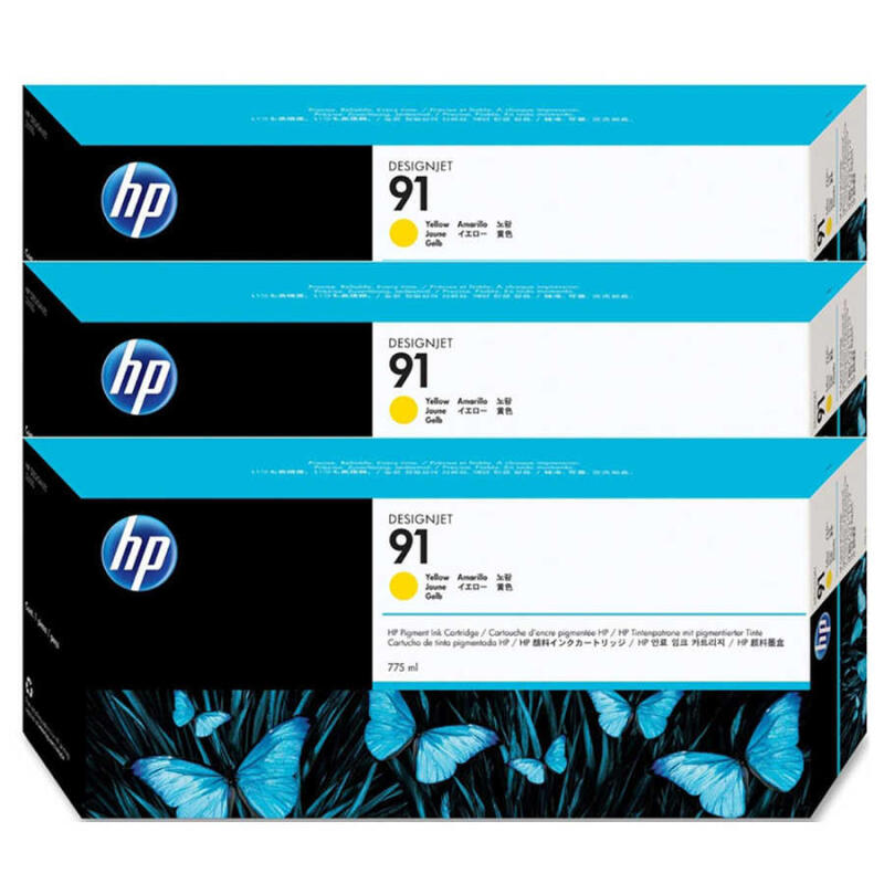 Hp 91-C9485A Sarı Orijinal Kartuş 3Lü Paket