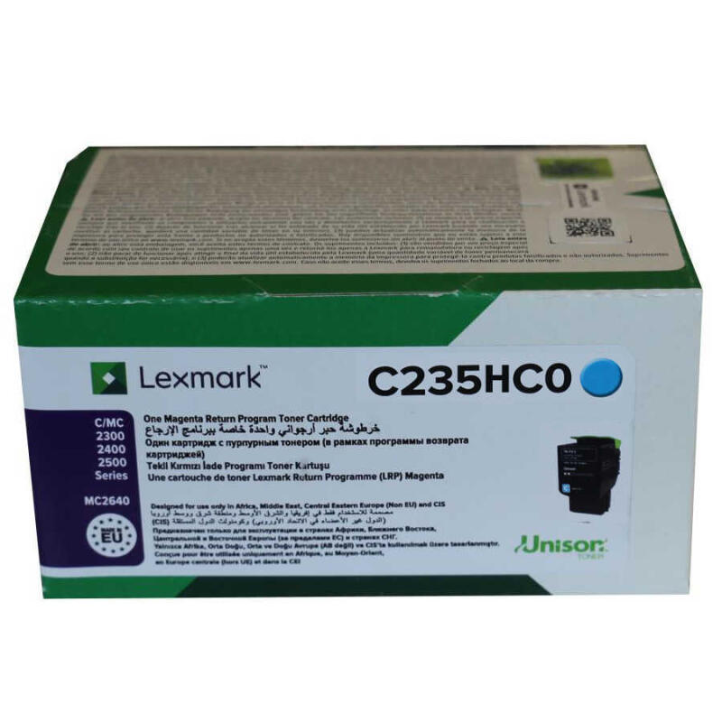 Lexmark C2425-C235Hc0 Mavi Orijinal Toner Yüksek Kapasiteli