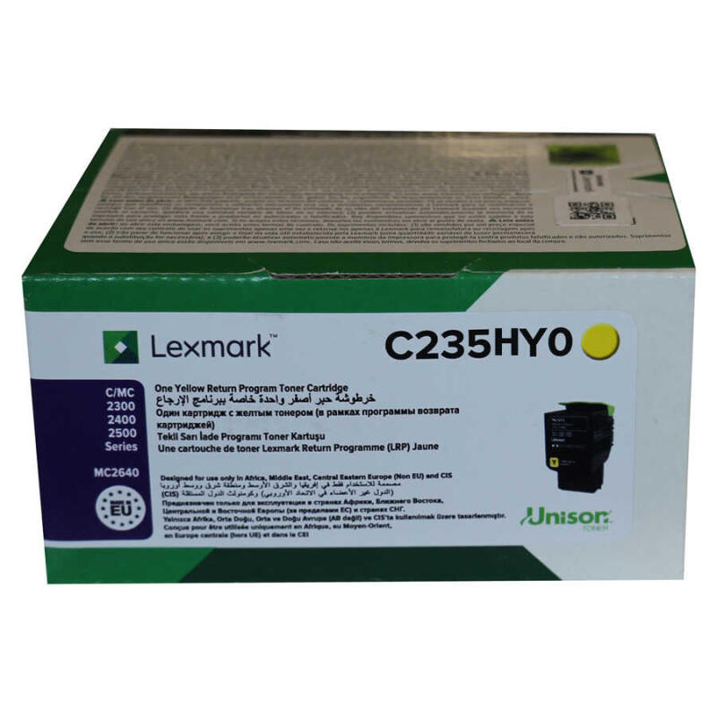 Lexmark C2425-C235Hy0 Sarı Orijinal Toner Yüksek Kapasiteli