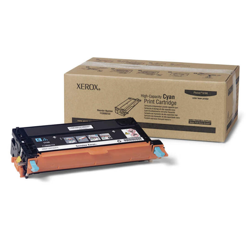 Xerox Phaser 6180-113R00723 Mavi Orijinal Toner Yüksek Kapasiteli 6180N